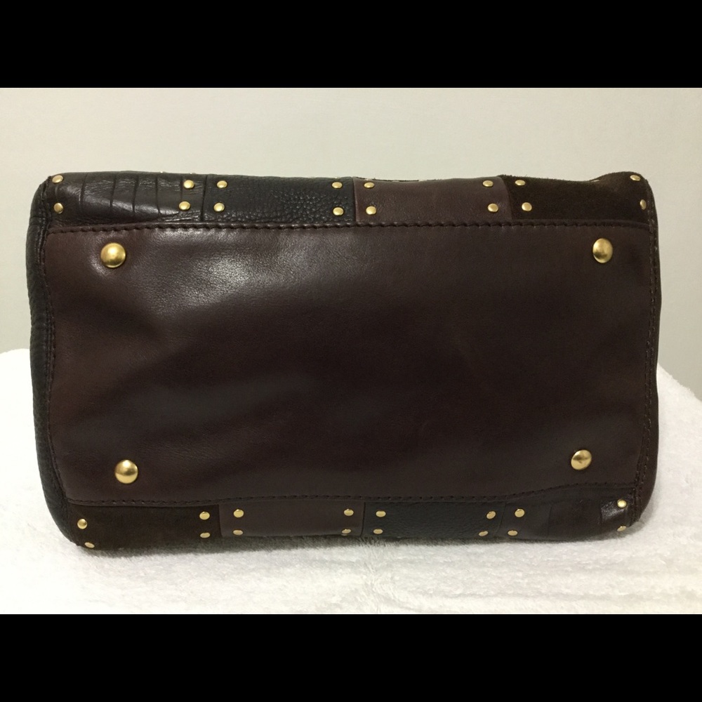 Michael Kors gold studded satchel purse - Picture 6 of 10